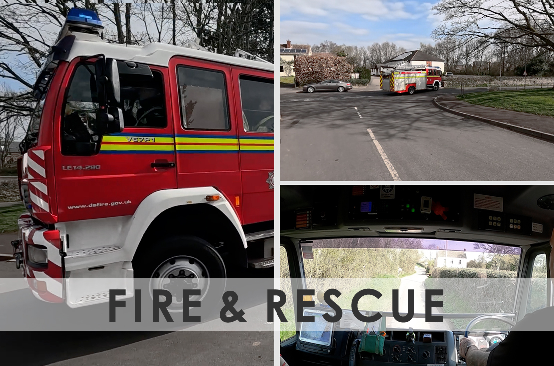 Fire service in action